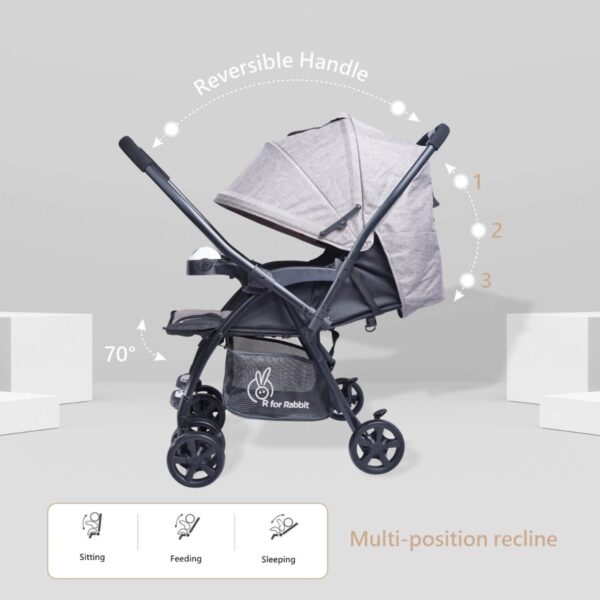 R For Rabbit –Cutie Pie Stroller  (Coffee Black) - Image 7