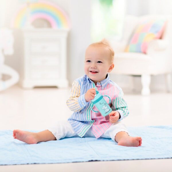 R For Rabbit –  Steebo Elephant SS Feeding Bottle 300 ML  (Blue) - Image 8