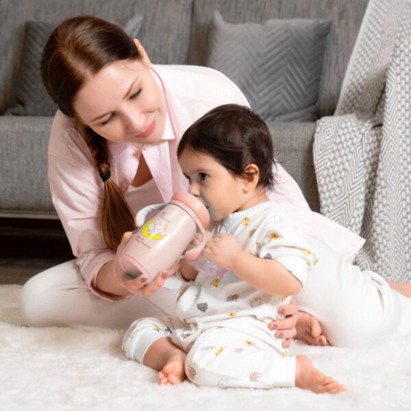 R For Rabbit – Steebo Crecent SS Feeding Bottle 240 ML (Pink) - Image 8