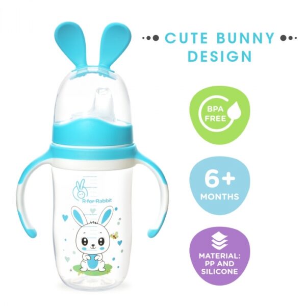 R For Rabbit – Bunny Baby Spout Sippy Cup  (Blue) - Image 7