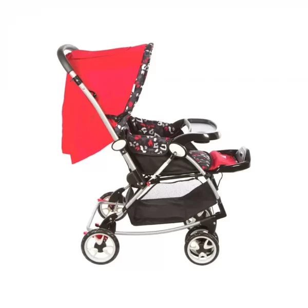Mee Mee Baby Pram With Rocker And 3 Seating Positions  (red printed) - Image 6