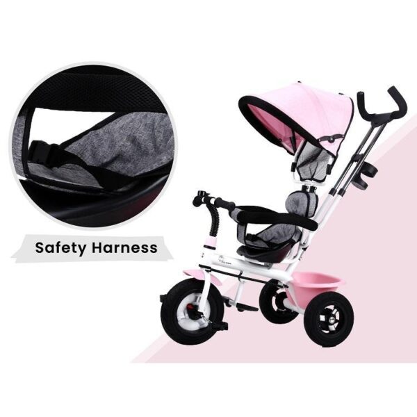 R For Rabbit – Tiny Toes Sportz Tricycle (Pink Grey) - Image 8