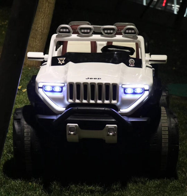 BDQ1200 Battery Operated 2 seater Safe Jumbo Hummer jeep for kids (WHITE) - Image 3
