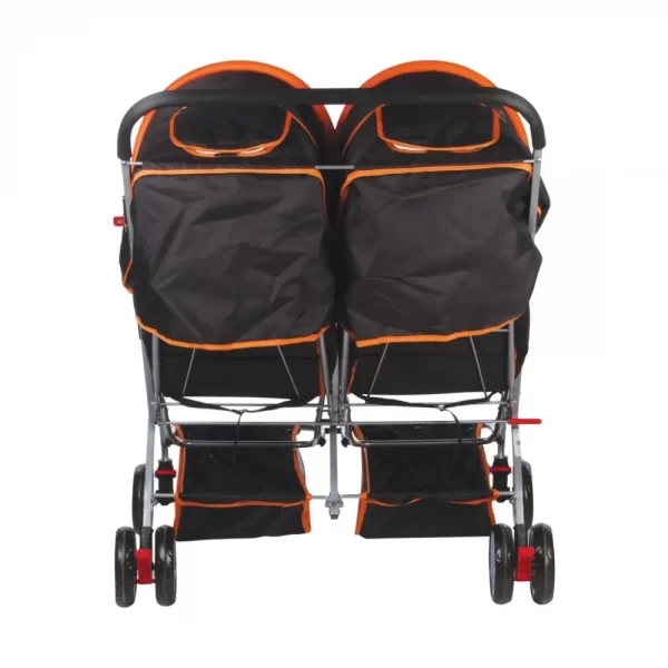 Mee Mee Comfortable Twin Baby Pram With 3 Seating Position (blue printed) - Image 2