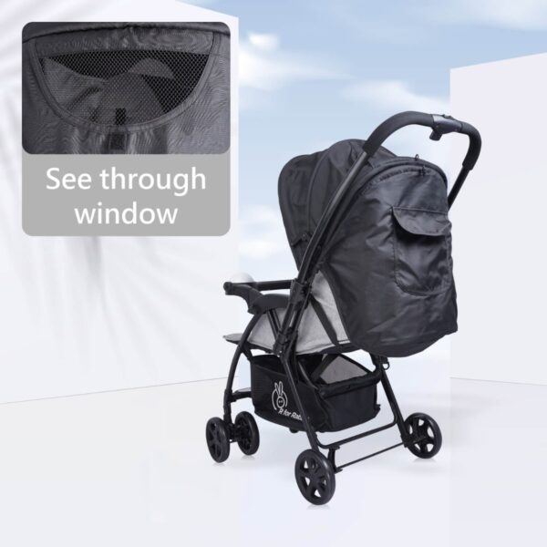 R For Rabbit –Cutie Pie Stroller (Black Grey) - Image 9