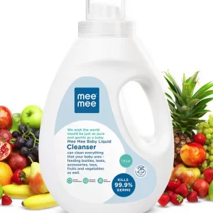 Mee Mee Anti-Bacterial Baby Liquid Cleanser For Fruits, Bottles, Accessories & Toys - 1.5L