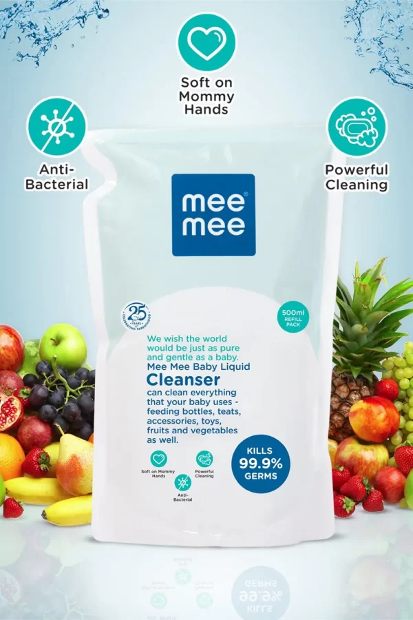 Mee Mee Anti Bacterial Baby Liquid Cleanser (500ml) - Image 4