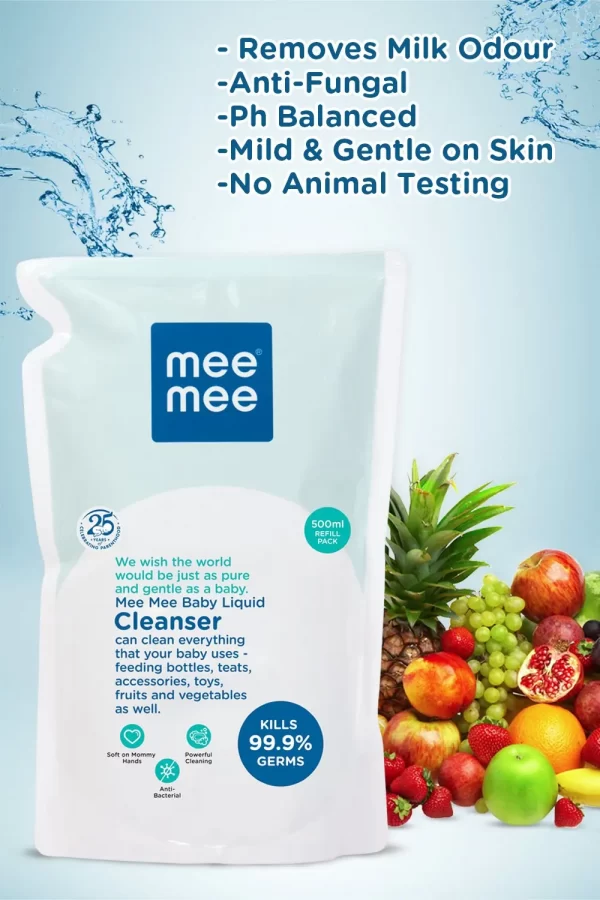 Mee Mee Anti Bacterial Baby Liquid Cleanser (500ml) - Image 6