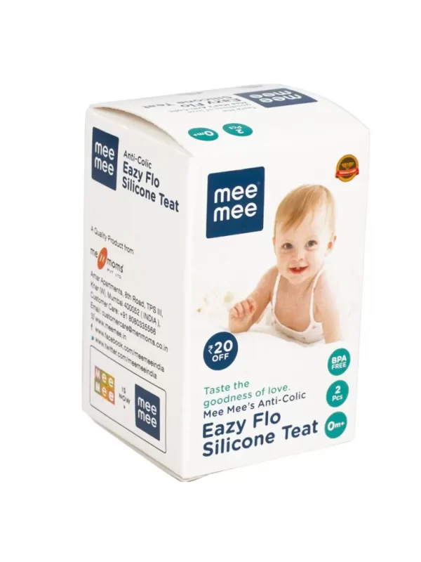 Mee Mee Anti-Colic Easy Flo Silicone Teat (Small) - Image 3