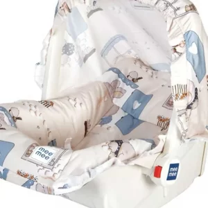 Mee Mee 5 In 1 Baby Cozy Carry Cot Cum Rocker (white printed)