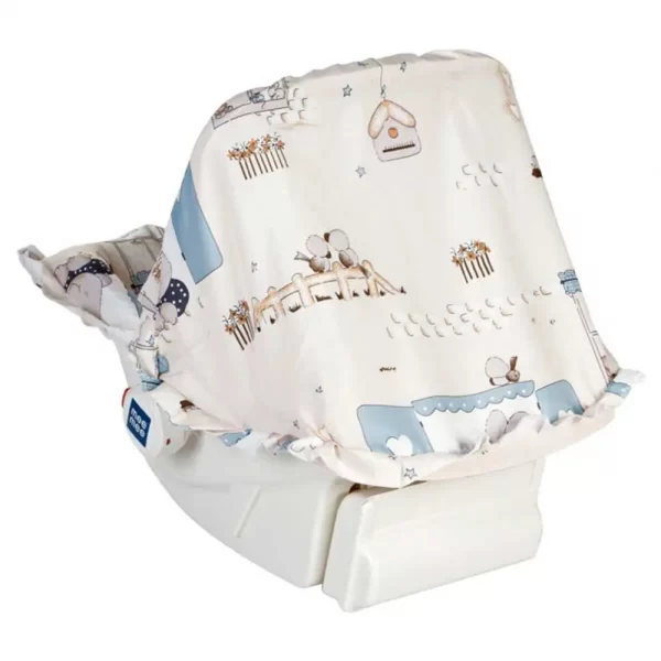 Mee Mee 5 In 1 Baby Cozy Carry Cot Cum Rocker (white printed) - Image 2