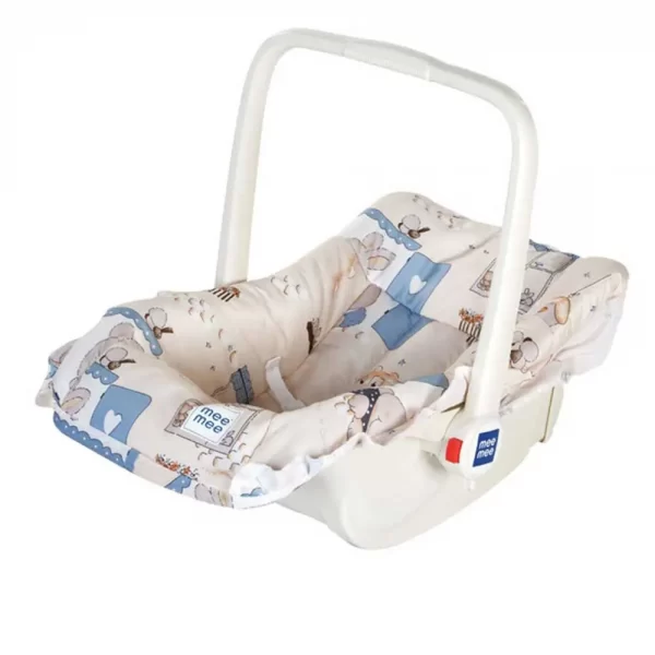 Mee Mee 5 In 1 Baby Cozy Carry Cot Cum Rocker (white printed) - Image 3