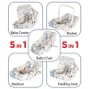 Mee Mee 5 In 1 Baby Cozy Carry Cot Cum Rocker (white printed) - Image 6