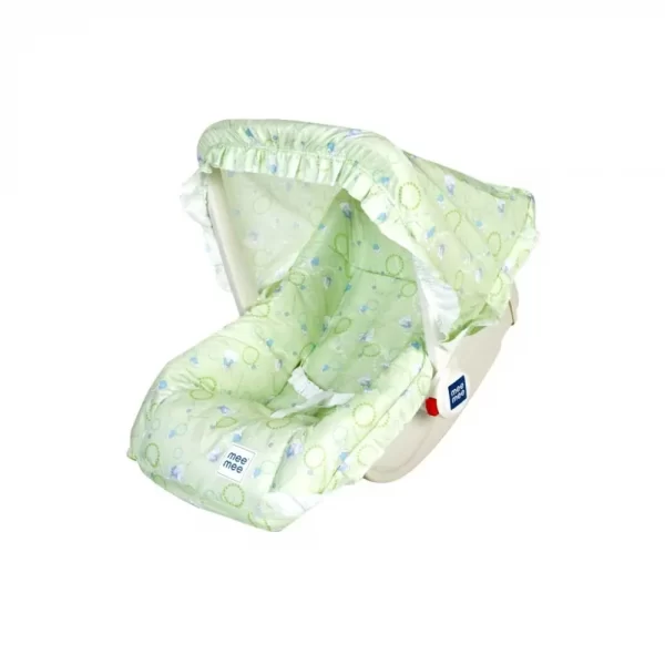 Mee Mee 5 In 1 Baby Cozy Carry Cot Cum Rocker (green printed) - Image 3