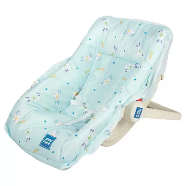 Mee Mee 5 In 1 Baby Cozy Carry Cot Cum Rocker (blue printed) - Image 2