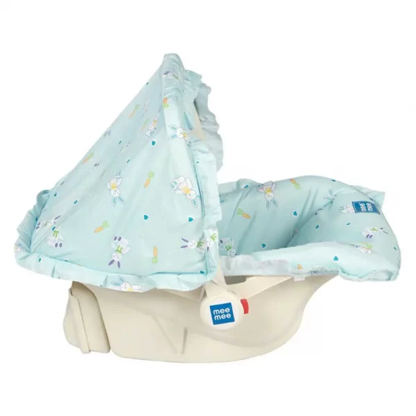 Mee Mee 5 In 1 Baby Cozy Carry Cot Cum Rocker (blue printed) - Image 5