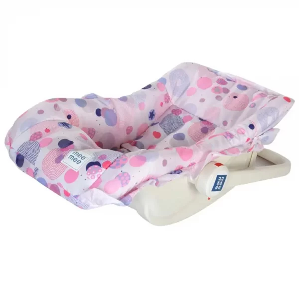 Mee Mee 5 In 1 Baby Cozy Carry Cot Cum Rocker (pink printed) - Image 2