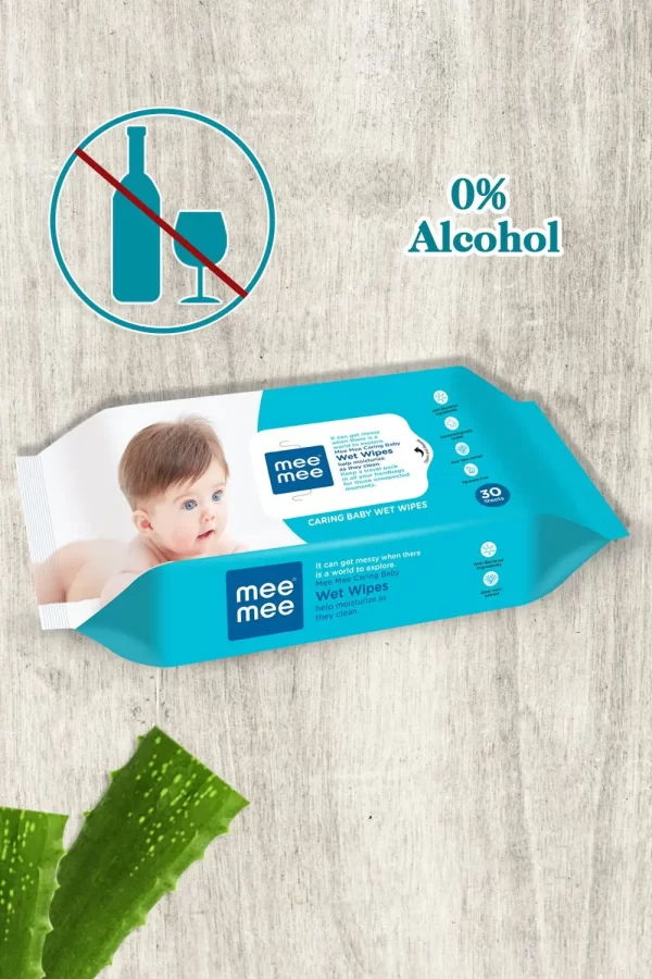 Mee Mee Caring Baby Wet Wipes With Aloe Vera - Image 6