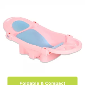 Pink Foldable And Spacious Baby Bath Tub