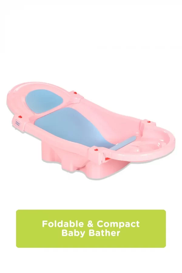 Pink Foldable And Spacious Baby Bath Tub