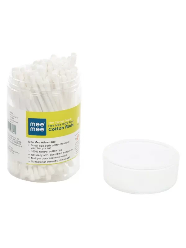 Mee Mee 100% Pure Cotton Buds, White, 100 Pieces - Image 2