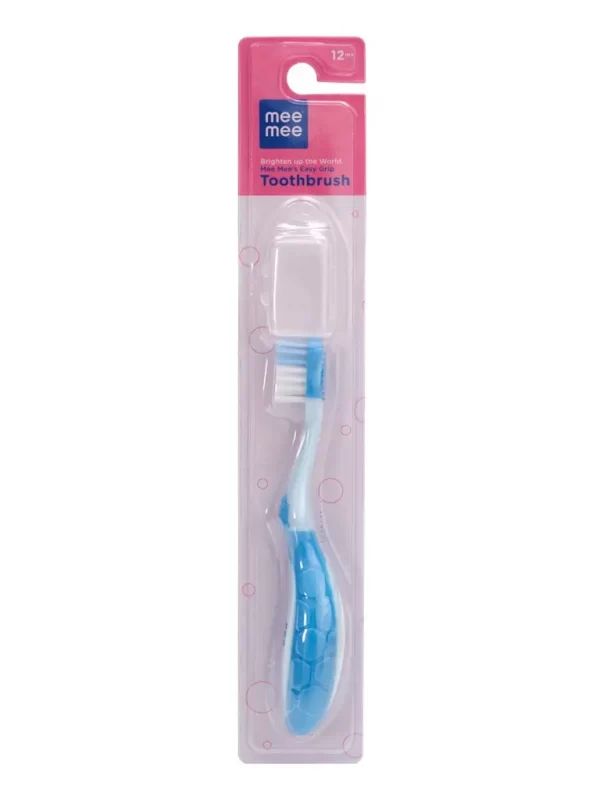 Mee Mee Easy Grip Baby Toothbrush (Blue, Pack Of 3) - Image 3