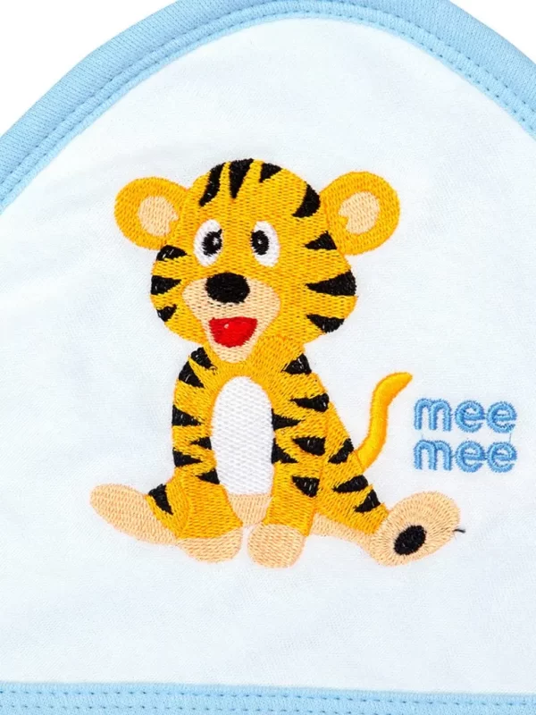 Mee Mee Soft Absorbent Baby Towel With Hood (Blue) - Image 5