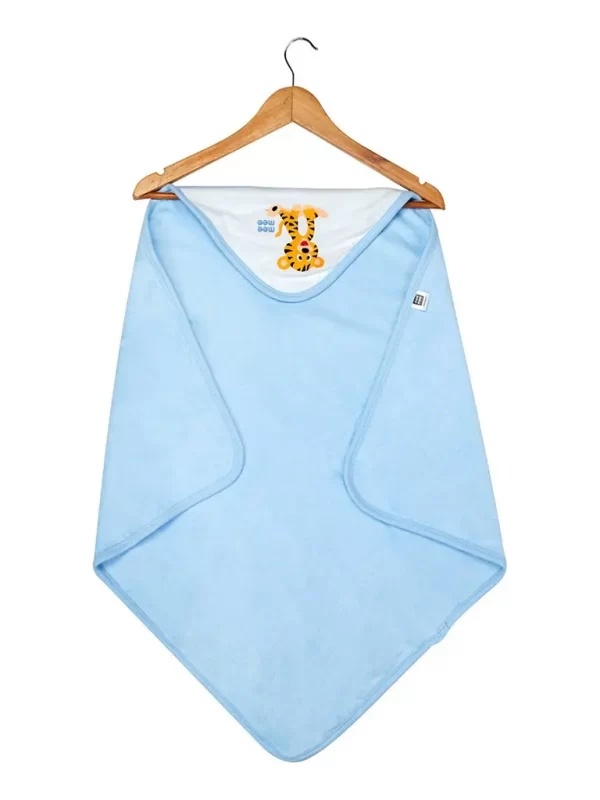 Mee Mee Soft Absorbent Baby Towel With Hood (Blue) - Image 7