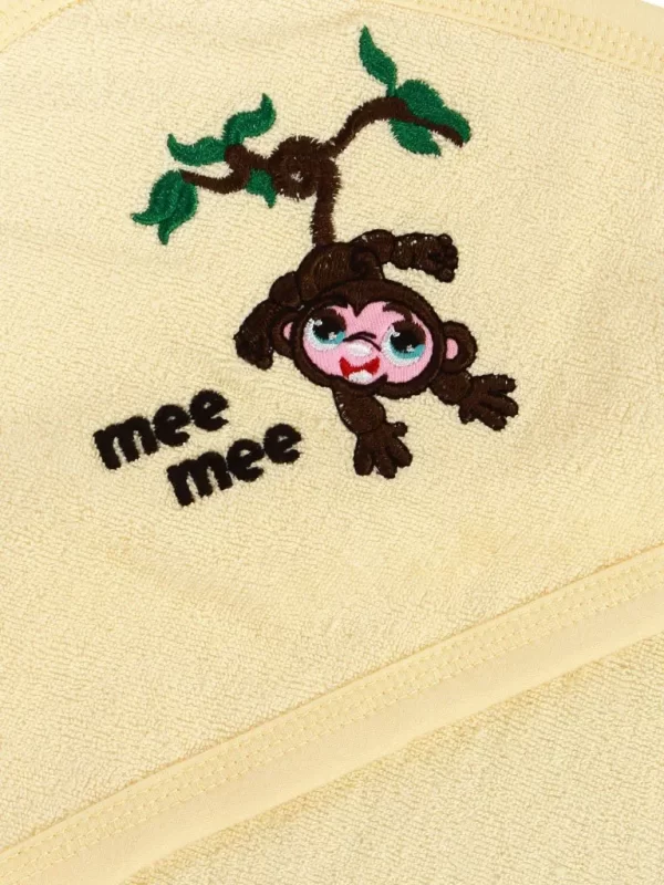 Mee Mee Soft Absorbent Baby Towel With Hood (Cream) - Image 4