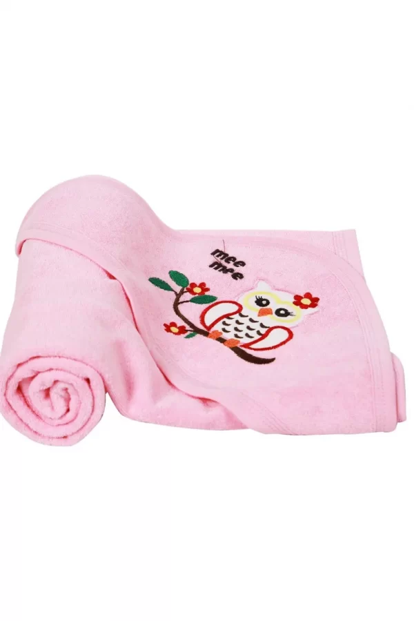 Mee Mee Soft Absorbent Baby Towel With Hood (Pink)