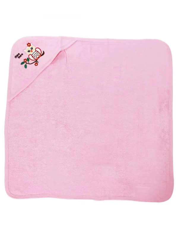 Mee Mee Soft Absorbent Baby Towel With Hood (Pink) - Image 5