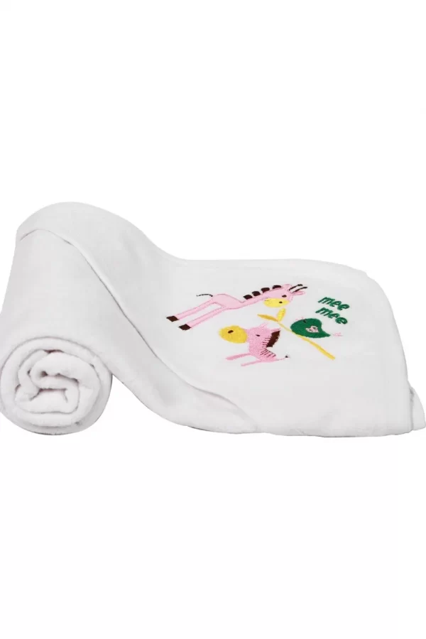 Mee Mee Soft Absorbent Baby Towel With Hood (White)