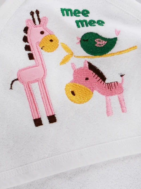 Mee Mee Soft Absorbent Baby Towel With Hood (White) - Image 3