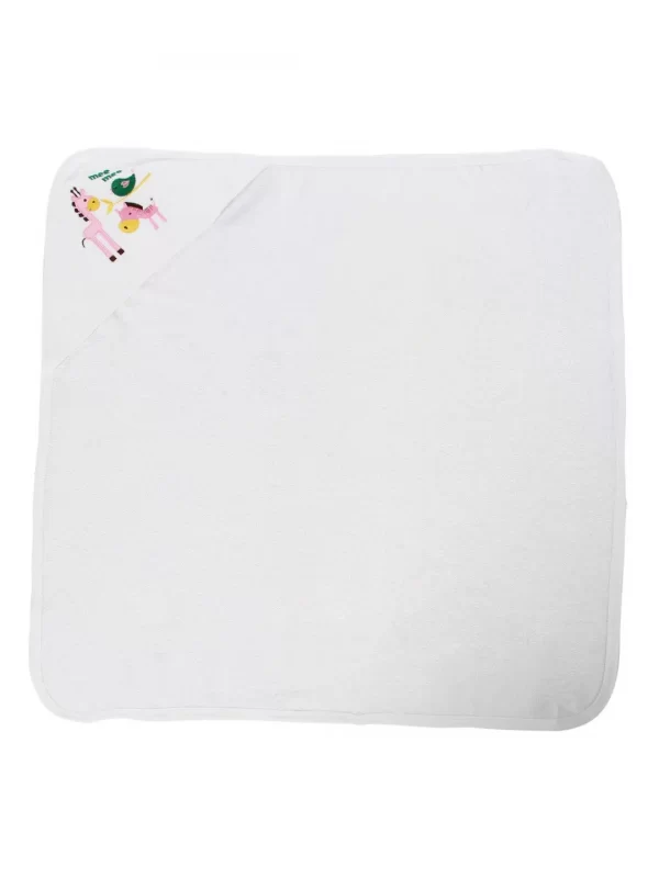 Mee Mee Soft Absorbent Baby Towel With Hood (White) - Image 4