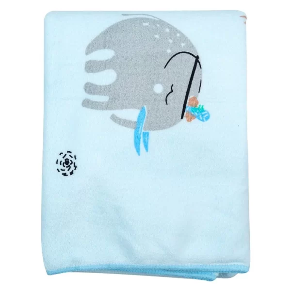 Mee Mee Soft Absorbent Baby Towel (Blue) - Image 2