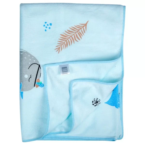 Mee Mee Soft Absorbent Baby Towel (Blue) - Image 3