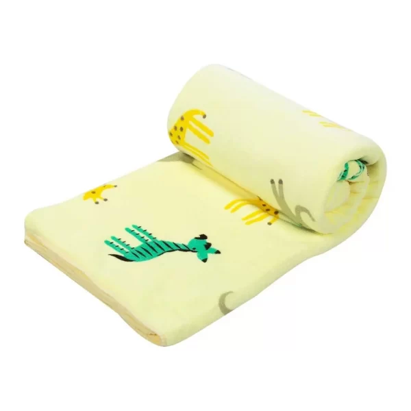 Mee Mee Soft Absorbent Baby Towel (white/yellow) - Image 2