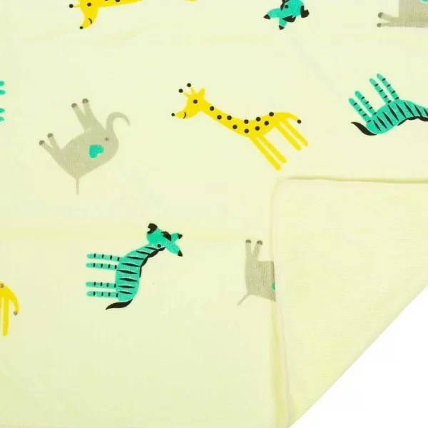 Mee Mee Soft Absorbent Baby Towel (white/yellow) - Image 3