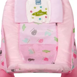 Mee Mee New Born Spacious Baby Bather Bath Chair |Foldable |2 Position Adjustable Chair - Pink