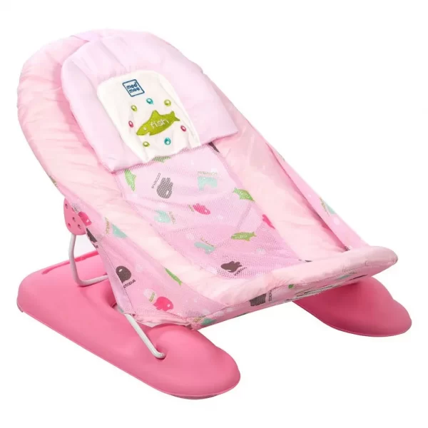 Mee Mee New Born Spacious Baby Bather Bath Chair |Foldable |2 Position Adjustable Chair - Pink - Image 2