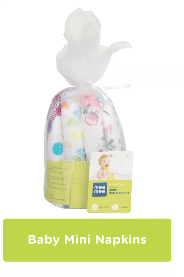 Mee Mee Baby Mini Napkins (Assorted) Set Of 8