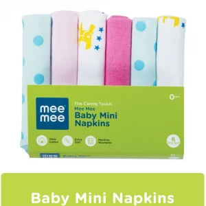 Mee Mee Baby Mini Napkins (Assorted) Set Of 6