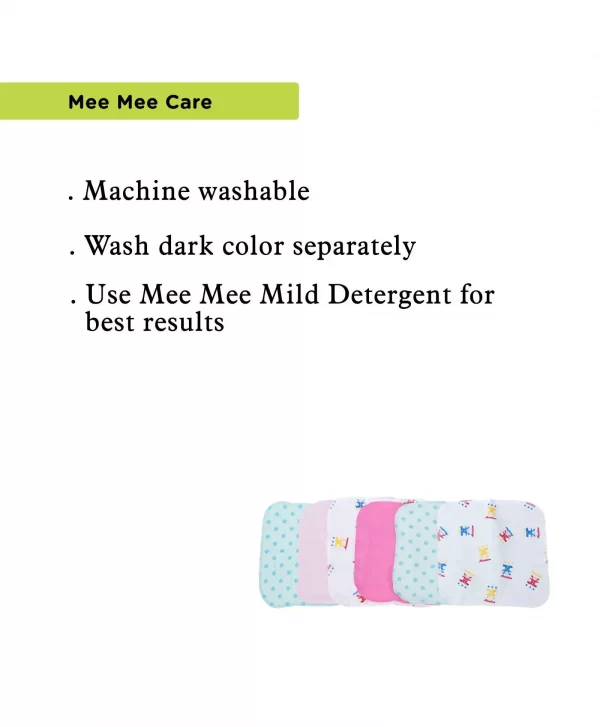 Mee Mee Baby Mini Napkins (Assorted) Set Of 6 - Image 5