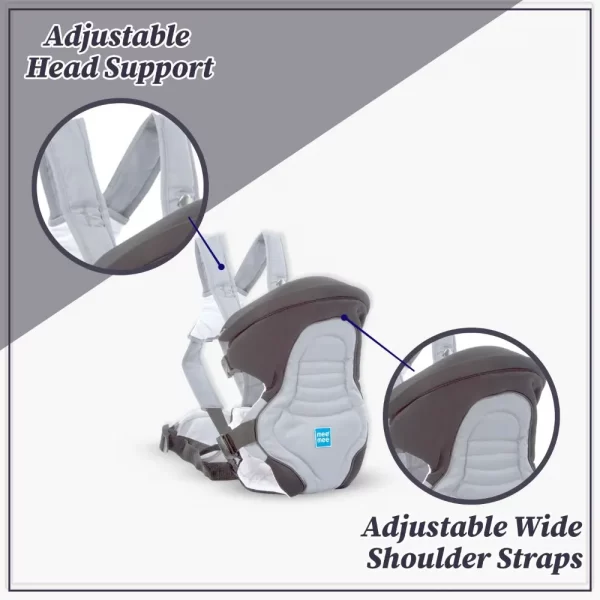 Mee Mee 6 Position Premium Baby Carrie (grey) - Image 5