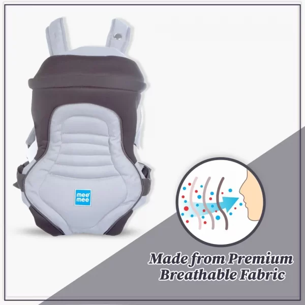 Mee Mee 6 Position Premium Baby Carrie (grey) - Image 4