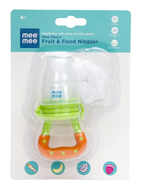Mee Mee Baby Fruit & Food Nibbler (Orange/Green) - Image 6