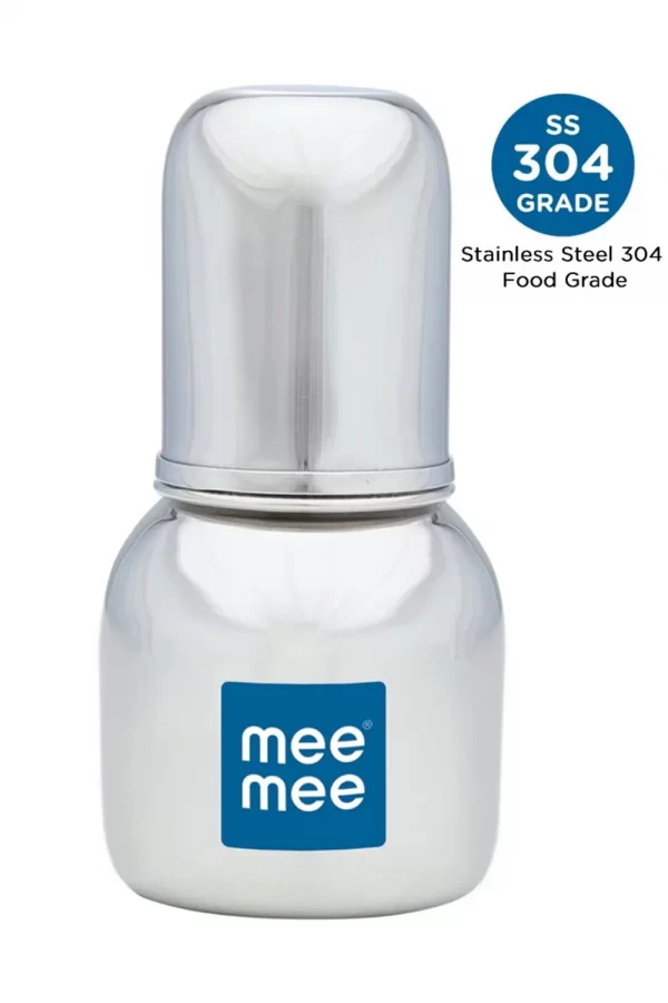 Mee Mee Premium Steel Feeding Bottle (120 Ml)