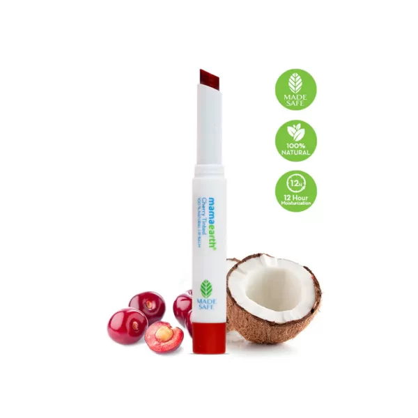 Mamaearth Cherry Tinted 100% Natural Lip Balm with Cherry and Coconut Oil - 2 g - Image 5