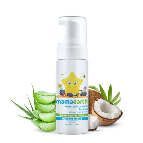 Foaming Face Wash For Kids With Aloe Vera & Coconut For Gentle Cleansing- 150 ml