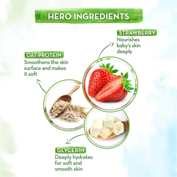 Super Strawberry Body Wash for Kids with Strawberry and Oat Protein - 300 ml - Image 3